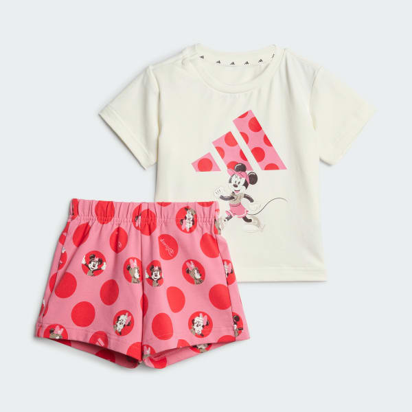 Weiss ADIDAS DISNEY MINNIE MAUS T-SHIRT-SET