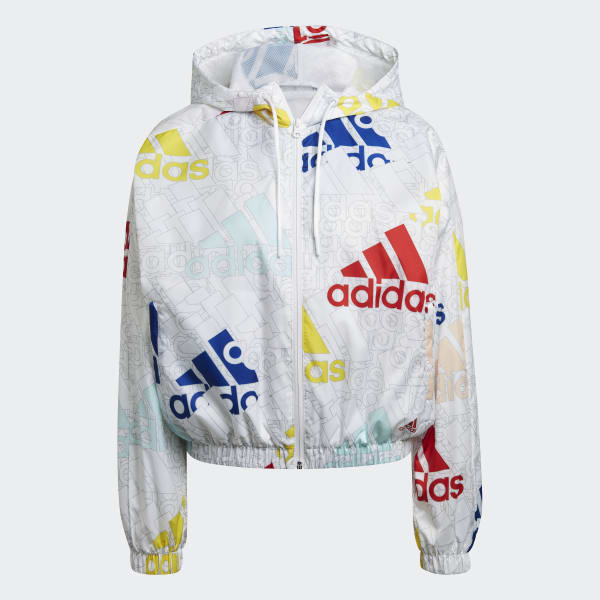 Vit Essentials Multi-Colored Logo Loose Fit Windbreaker CO787