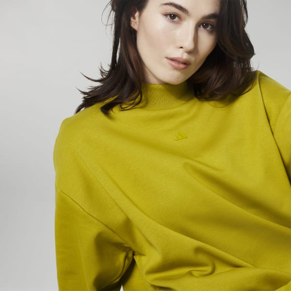Adidas originals trefoil oversized sweatshirt in yellow online