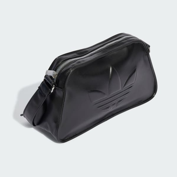 adidas Polyurethane Embossed Trefoil Shoulder Bag Black from adidas UK