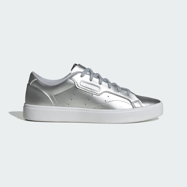 Plateado tenis adidas Sleek