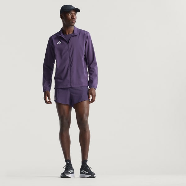 Purple Adizero Essentials Running Jacket