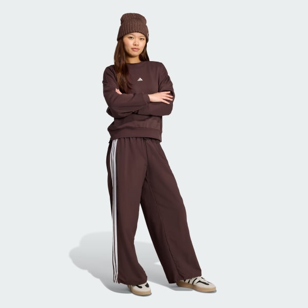 adidas Essentials Small Logo Feelcozy Sweatshirt - Brown | Free