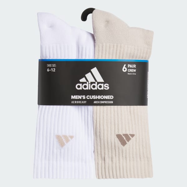 Athletic Cushioned Crew Socks 6 Pairs