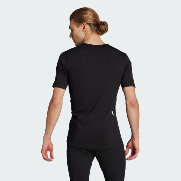 Sort XERIOR MERINO 200 BASE LAYER SHORT SLEEVE OVERDEL