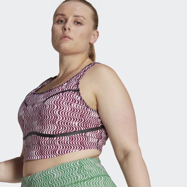 Bianco Top da allenamento adidas by Stella McCartney TruePurpose Printed (Curvy) RK586