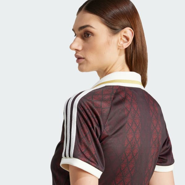 ★adidas★ Retro Sports Cricket Inspired Crop Jersey Brown adidas Originals Retro Sports Cricket-inspired Cropped
