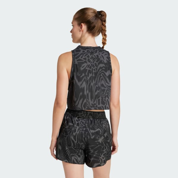 Zwart Train Essentials Allover Print Workout Tanktop