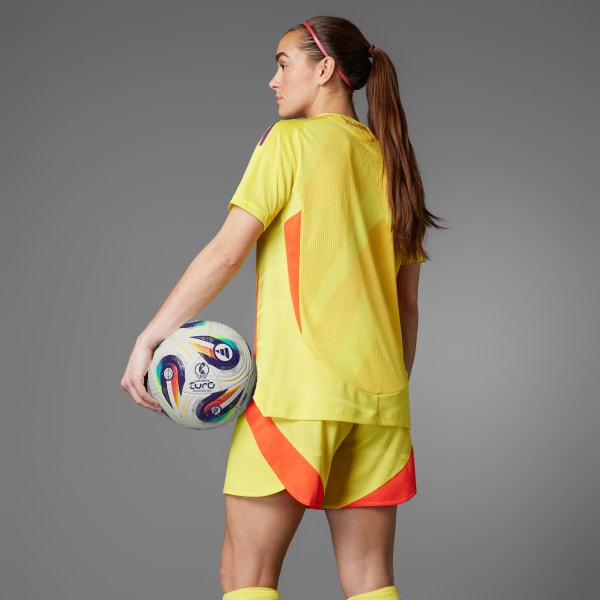 Yellow Belgium 25 (Women's Team) Away Authentic Jersey