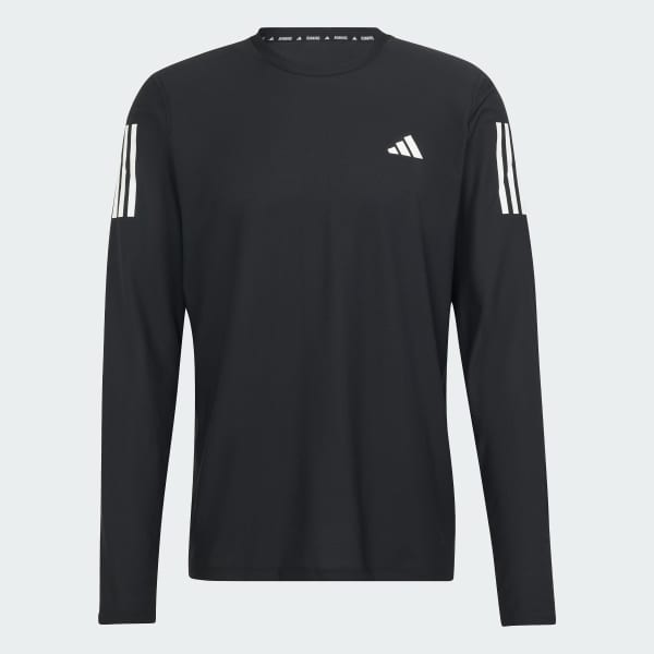Negro Camiseta Own The Run Manga Larga