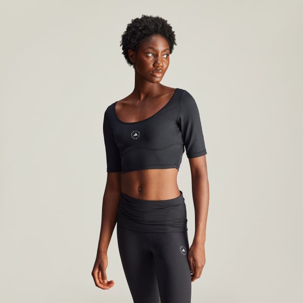 adidas by Stella McCartney Crop Top Schwarz adidas Deutschland