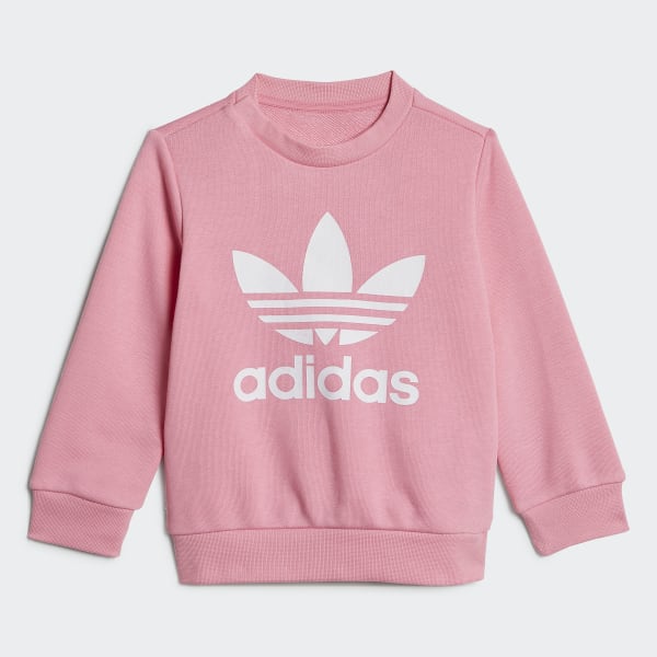 tilfredshed oxiderer Decimal adidas Crew Sweatshirt Set - Pink | adidas New Zealand