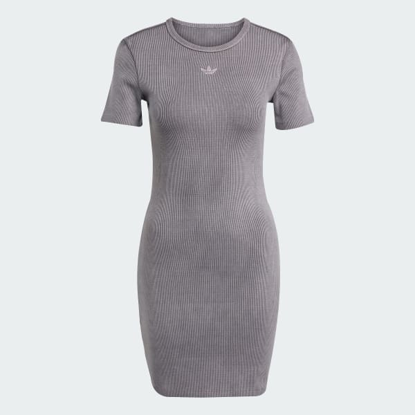 สีเทา ชุดกระโปรงแขนสั้นฟอกสี Essentials