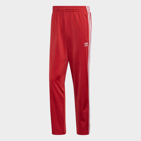 adidas track pants mens red