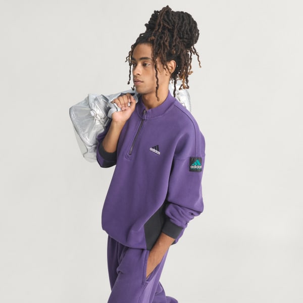 Pourpre Haut demi-zip adidas Equipment Blocked