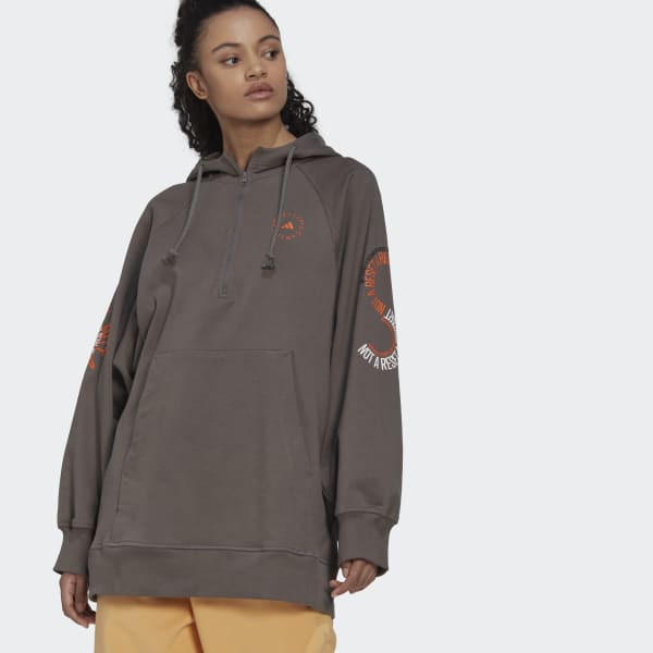 Sort adidas by Stella McCartney Pull On kønsneutral hættetrøje BWC68