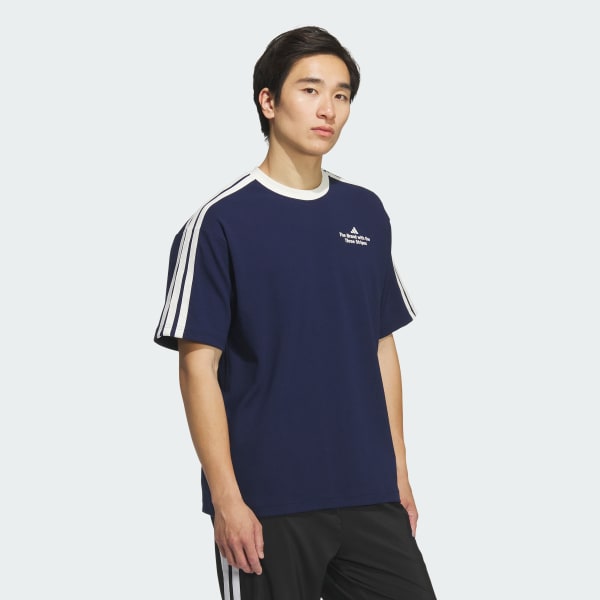 Blue LOOSE FIT 그래픽 남성 티1