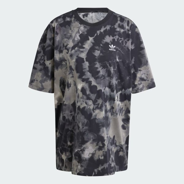 Đen Áo Thun Oversize Tie-Dye