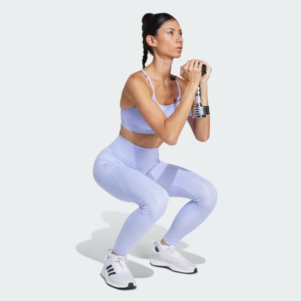 Purple Aeroreact Training 3-Stripes Bra