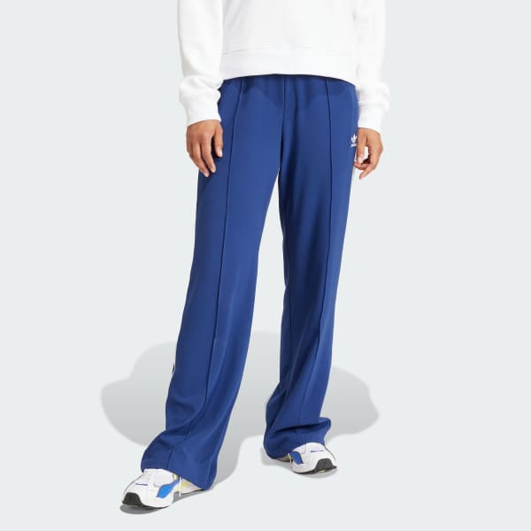 adidas Originals Fashion League Wide Leg Track Pants In Bright Blue