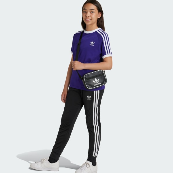 fialová Tričko Adicolor 3-Stripes Kids