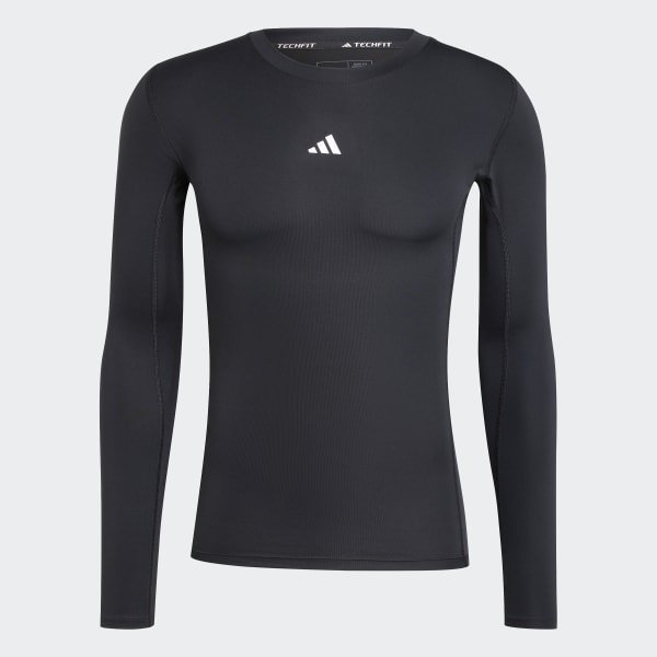 adidas Techfit Compression Training Long Sleeve Tee - Black