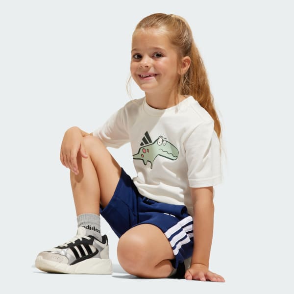 White Adiraptor Graphic Tee Kids
