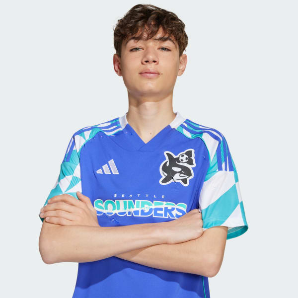 sound sports × Intel soccer shirt Adidas Seattle Sounders Soccer Jersey Pullover Mens S XBOX