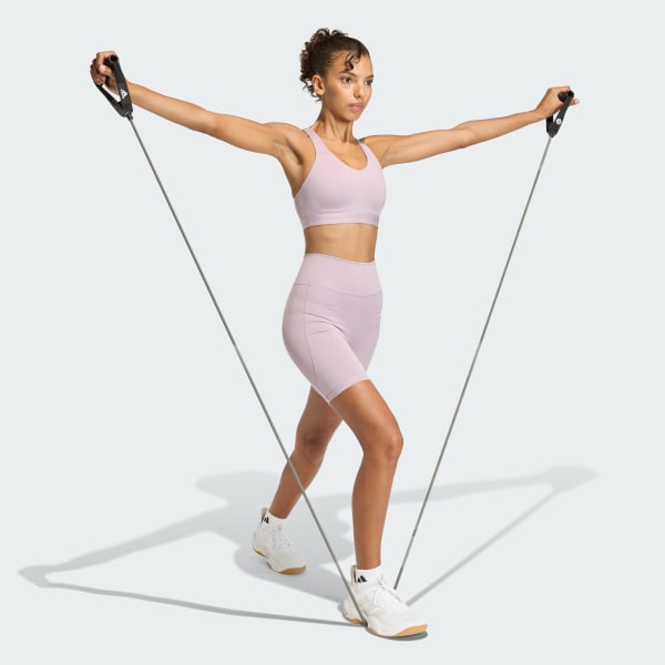 Violeta Calzas Cortas Optimé Essentials Stash Pocket 7 Pulgadas