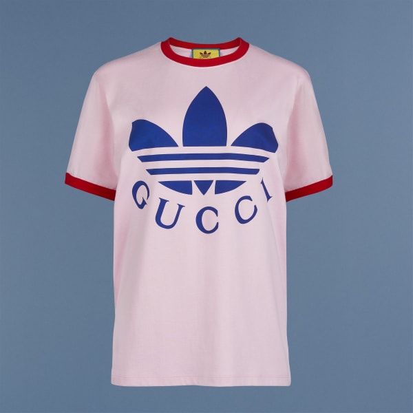 Ροζ adidas x Gucci Cotton Jersey Tee BUI11