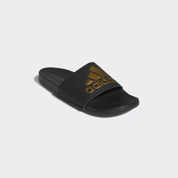 adidas adilette black and gold