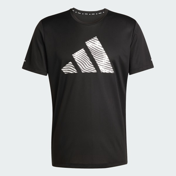 Negro Polera Adi365 Running Essentials Brand Love