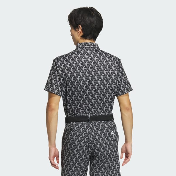 Grey AEROREADY AOP Short Sleeve Polo Shirt