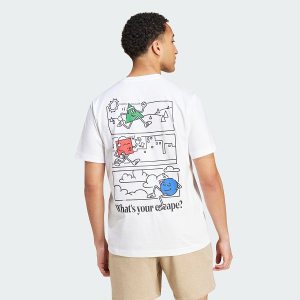 White Positivity Shapes Graphic Tee