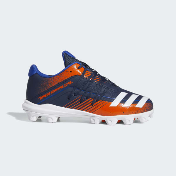 navy blue and orange baseball cleats
