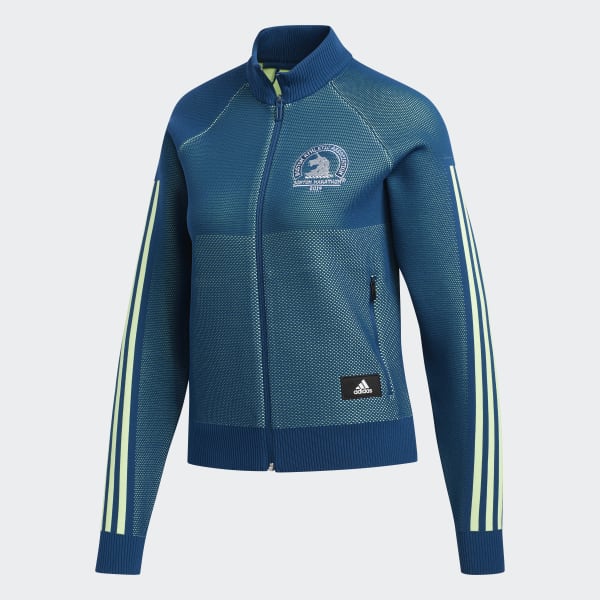 adidas Boston Marathon® ID Knit Track Jacket Blue adidas US