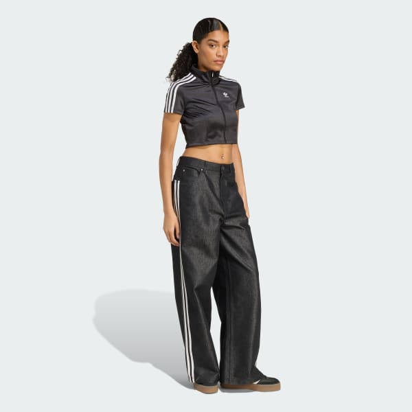 Black Adilenium Season 4 Teamgeist Baggy Shine Denim Pants