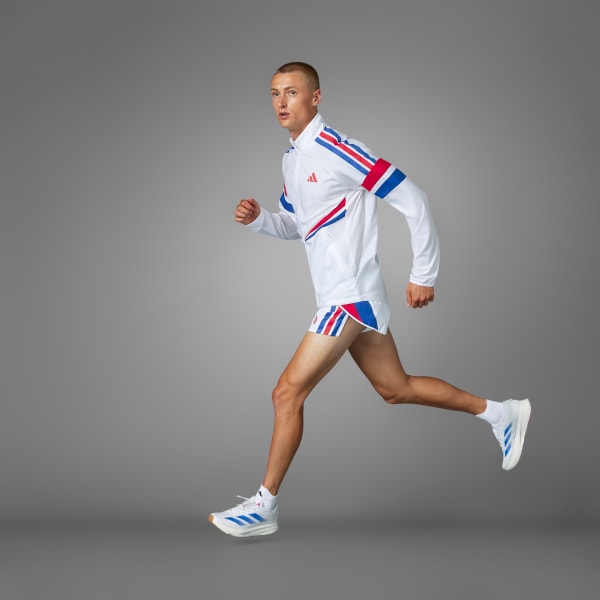 White Adizero Retro Running Jacket
