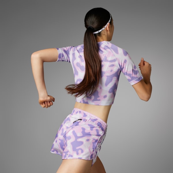 Verde Shorts Own the Run 3 Rayas Estampados