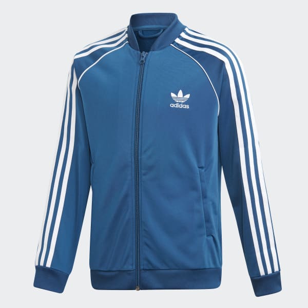 adidas sst track top blue