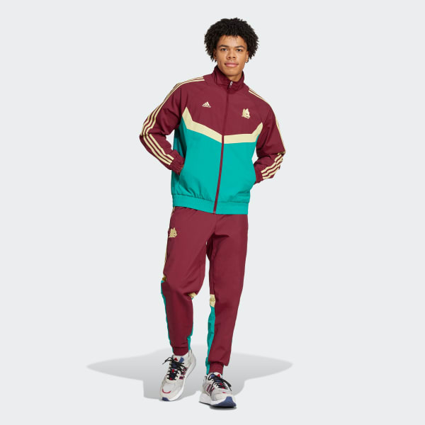 adidas AS Roma Seasonal Track Tracksuit Bottoms - Burgundy