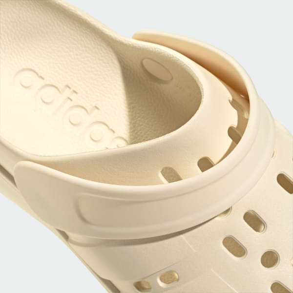 adidas Adilette Platform Clogs - White | Free Shipping with