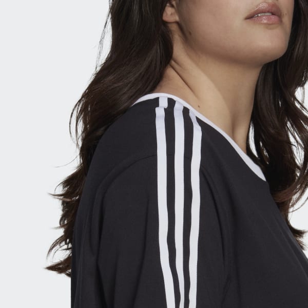 Svart Adicolor Classics 3-Stripes Tee (Plus Size)
