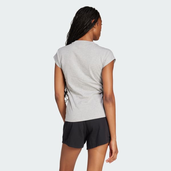 Grey Essentials Linear Cotton Tee