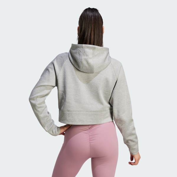 Γκρι AEROREADY Game and Go Full-Zip Hooded Fleece Jacket