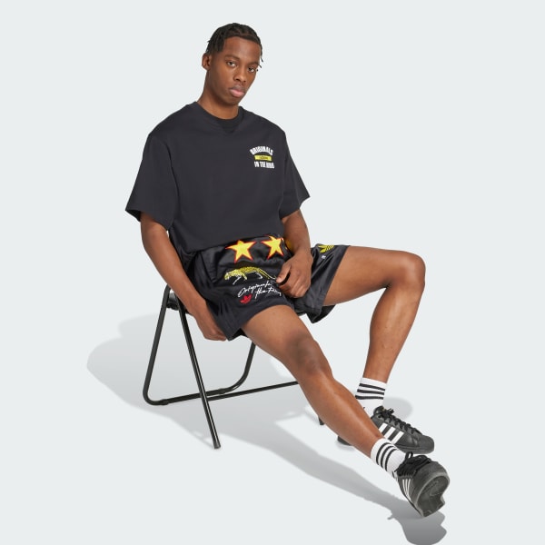 Negro Polo adidas Originals In The Ring Estampado