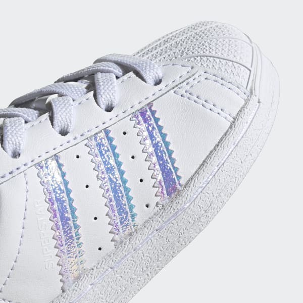 Toddler Superstar White Iridescent Shoes | adidas US