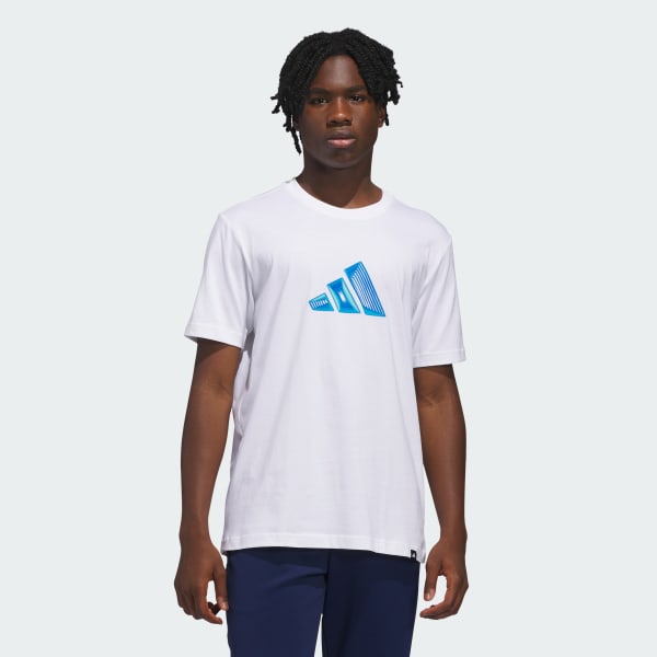White 3 Bar Graphic T-Shirt