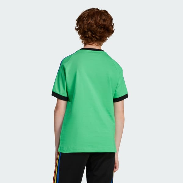 Grun 3-Streifen T-Shirt