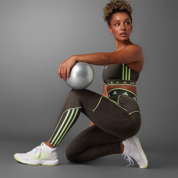adidas Hyperglam 3-Inch Leggings - Green | Women's Training | adidas US